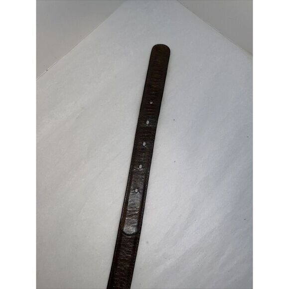 Coach Vintage Brown Leather Belt with Natural Brass Buckle Size 32” 80 CM - Picture 7 of 10